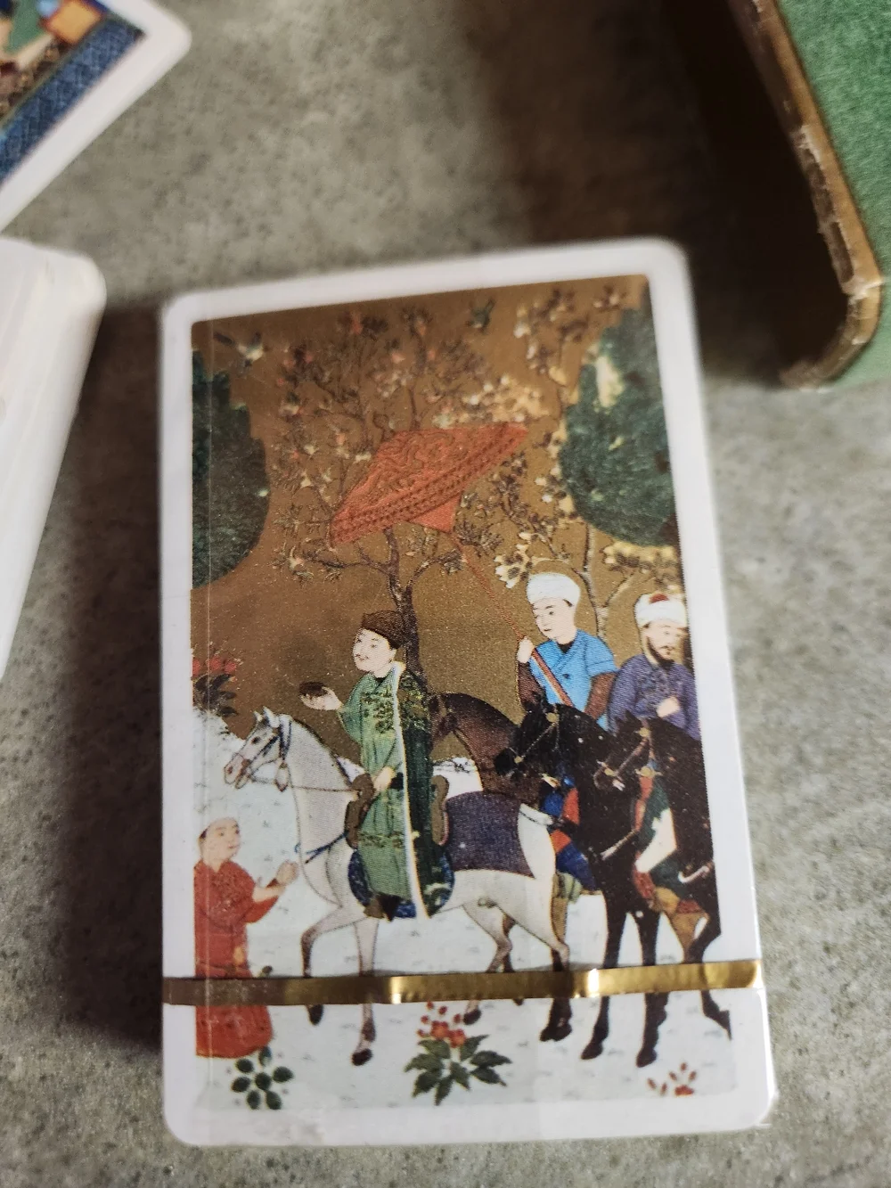 Persian-Style Playing Cards — Green & Gold Accent Deck - Picture 5 of 12